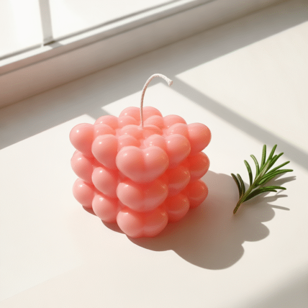 Heart Bubble Candle