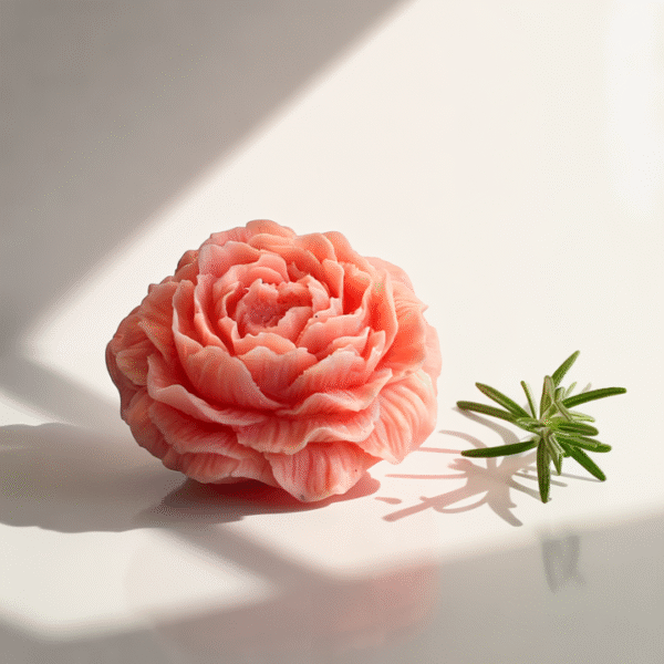 Peony Flower Candle