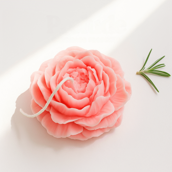 Peony Flower Candle